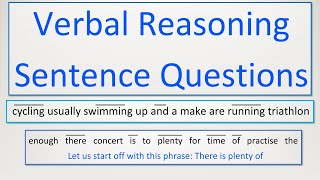 How To Answer Verbal Reasoning Sentence Questions