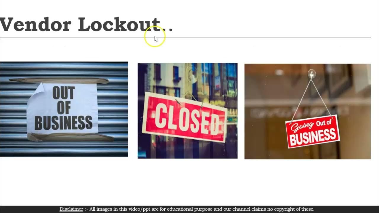 Lecture 24 Vendor lock in, Vendor LockOut, Different type of vendors