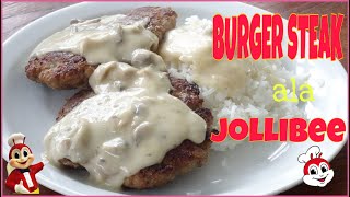 Burger steak jollibee recipe | with mushroom gravy sauce hannathan
vlogs