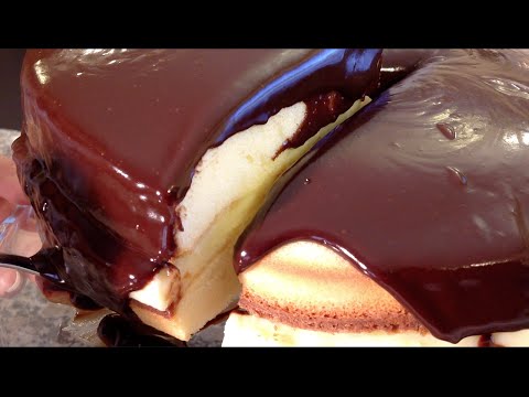 How To Bake Boston Cream Pie-Chocolate Ganache-Cake Food Recipes