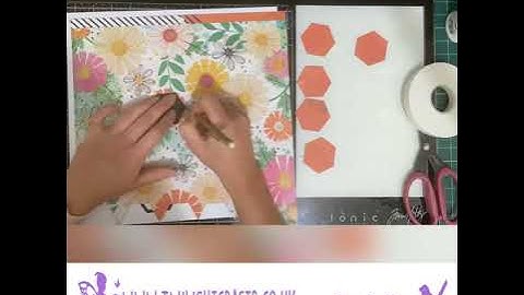 TWILIGHT CRAFTS || Using a hexagon background Jennywren cutfile on a scrapbook layout
