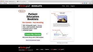 eOrthopod Personalized Patient Education Booklets