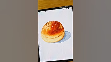 Simple Delicious Bun 🍞 #procreate #art #shorts #watercolor