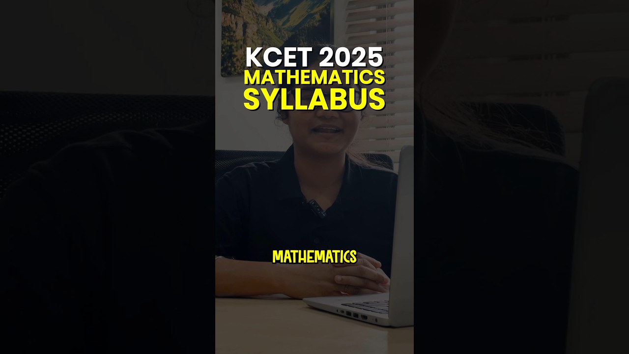 KCET Maths 2025 Syllabus with Chapter wise Weightage 
