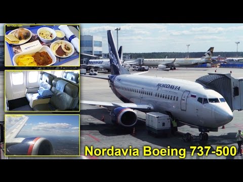 Nordavia Boeing 737-500 (Aeroflot Nord) Business Class DME-Archangelsk [AirClips full flight series]