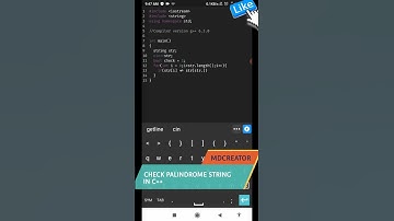 Check palindrome string in c++ | c++ programming | mdcreator #cppprogramming