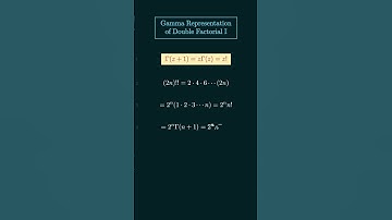 Gamma Representation of Double Factorial I
