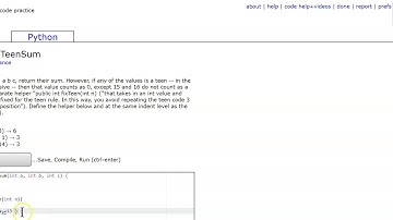 Logic 2 (noTeenSum) Java Tutorial || Codingbat.com