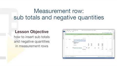PriMus Tutorial - Measurement rows: sub totals and negative quantities - ACCA software