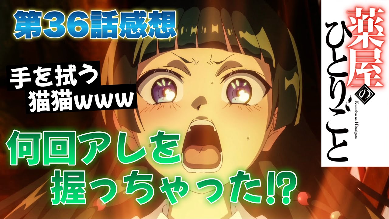 薬屋のひとりごと 薬屋のひとりごと 】 第36話感想！ 何回アレを握った！？ カエル、あれ