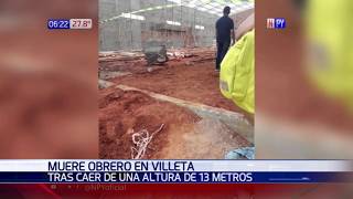 Obrero muere tras caer desde de 13 metros de altura
