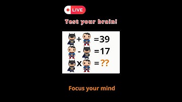 🎯 LIVE IQ Test Challenge 🔴 BATMAN AND SUPERMAN 🔴 CAN YOU SOLVE THIS?  🔴 Only For Genius