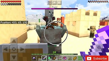 Minecraft pocket edition gameplay || Pillager Raid On Village || Survival  Series part 12