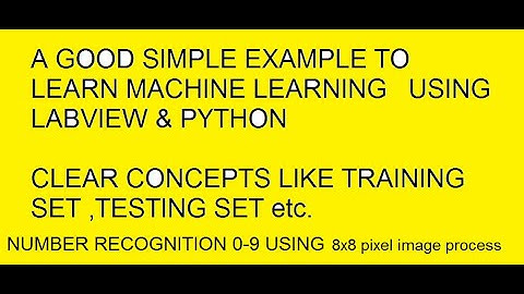 Machine Learning example using LabView and Python - Number recognition using perceptron  ML