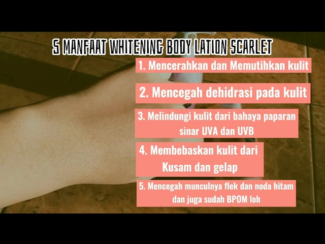 Tugas iklan Scarlett whitening body lotion class=