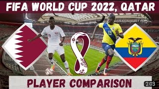 Qatar vs Ecuador|world cup 2022 |Player Comparison Analysis