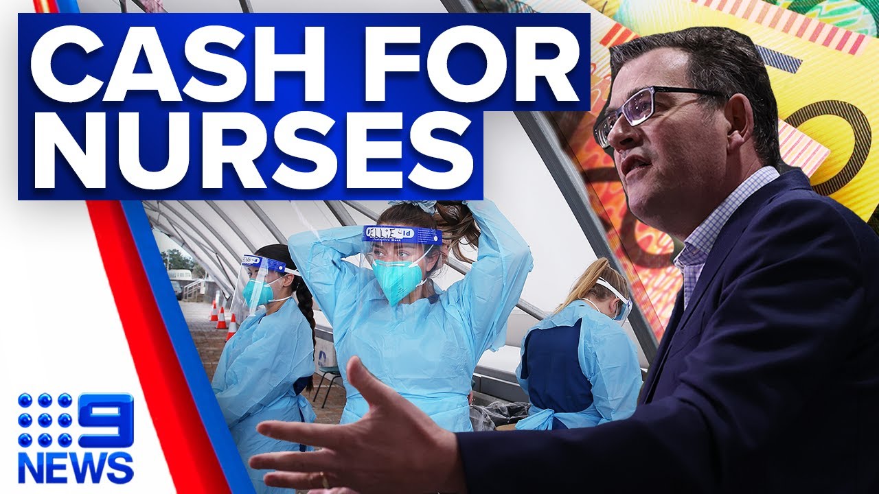 Dan Andrews vows $5000 bonus for nurse graduates if re-elected | 9 News Australia