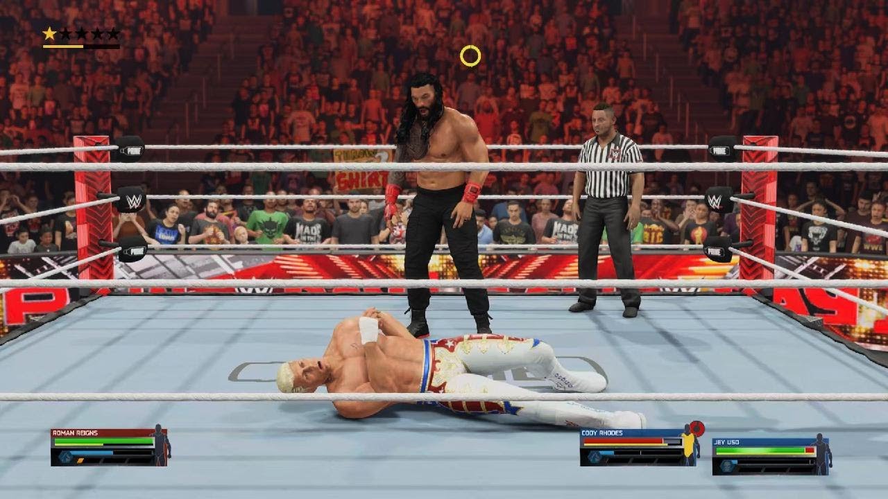 W2K25 - Roman Reigns vs Cody Rhodes & Jey Uso