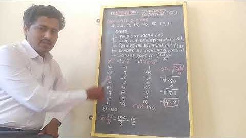 STATISTICS -23. a)Std Deviation Calculation (OM MADHAVA TUTORIAL