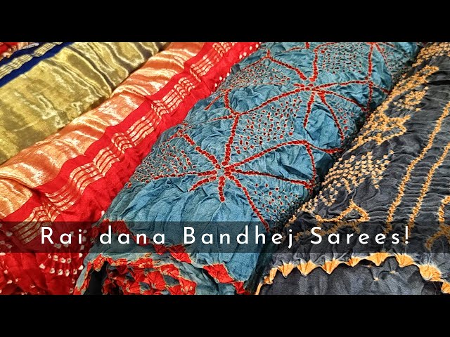 PURE GEORGETTE RAI BANDHEJ SAREE - PURPLE - Buy Bandhani