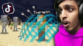 illegal Minecraft TikTok Hacks working!! GAME THERAPIST