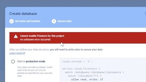 Can not enable Firestore | Elawady Tv