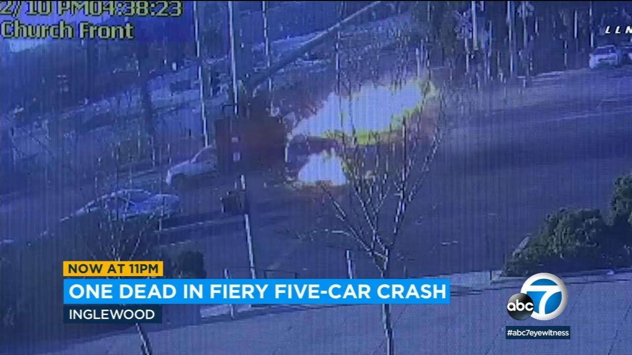 1 killed, 2 injured after fiery multi-vehicle crash in Inglewood | ABC7 ...