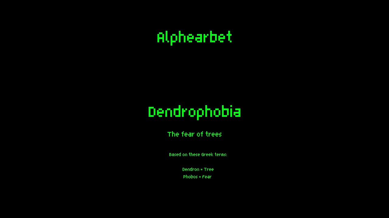 Alphearbet - Case 01: Dendrophobia #phobia #psychosocial