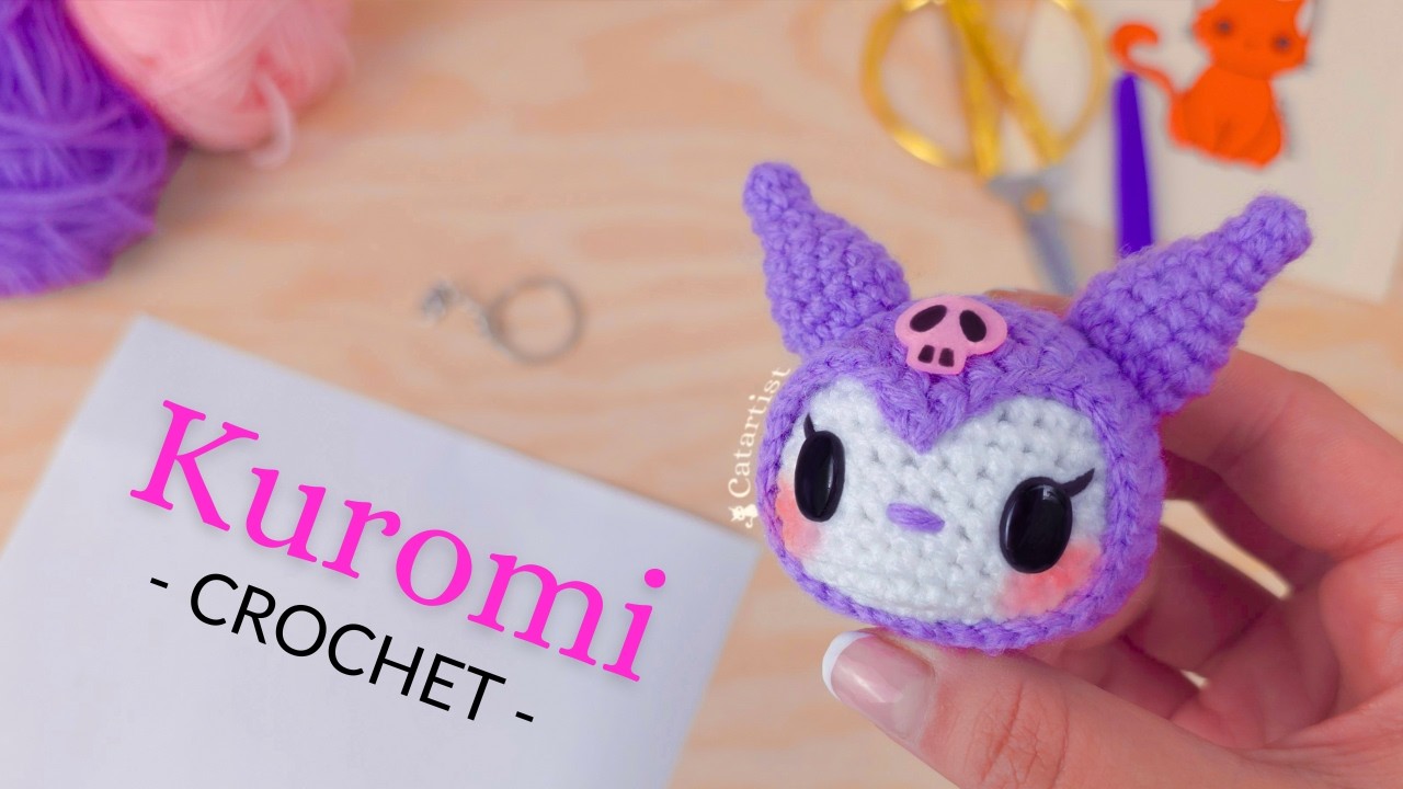 😍💜 Kuromi Amigurumi Llavero - Crochet Tutorial Paso a paso - PRINCIPIANTES