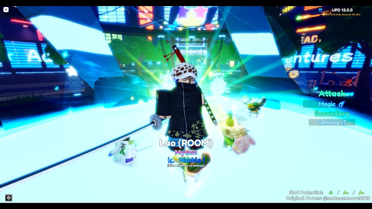 law lao room showcase  [roblox] anime adventures