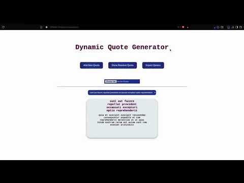 Quote Generator Project
