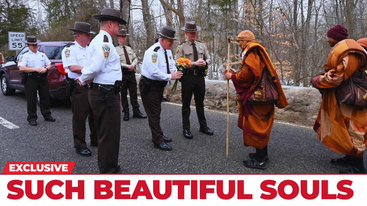 «Спасибо!» — Организация «Сострадание» приветствует путешествие монахов через Америку.