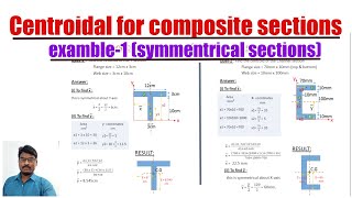 centroid for composite sections, example 1