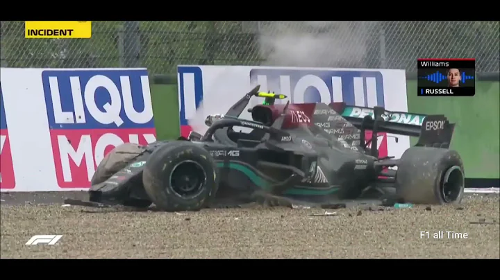 F1 2021 Bottas and Russell crash Emilia Romagna GP #F1release