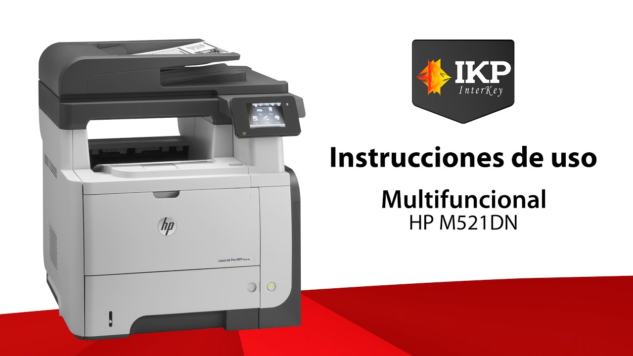 Usos del multifuncional HP M521DN - YouTube