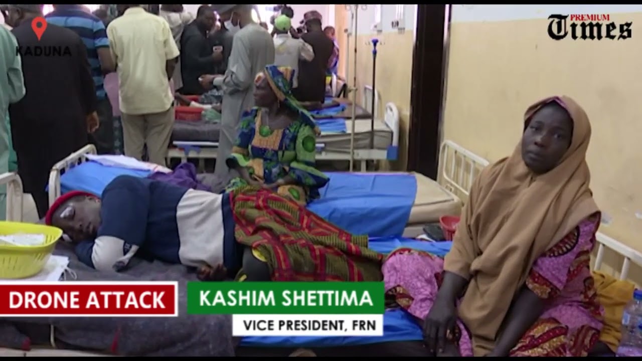 Drone Attack: Shettima visit victims of Drone Military drone attack in Kaduna