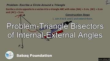 Problem-Triangle Bisectors of Internal-External Angles, Math Lecture | Sabaq.pk