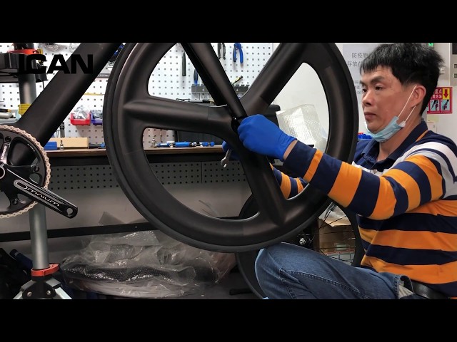 ICAN Track Bike Build With 3 Spokes Wheels 2020 class=