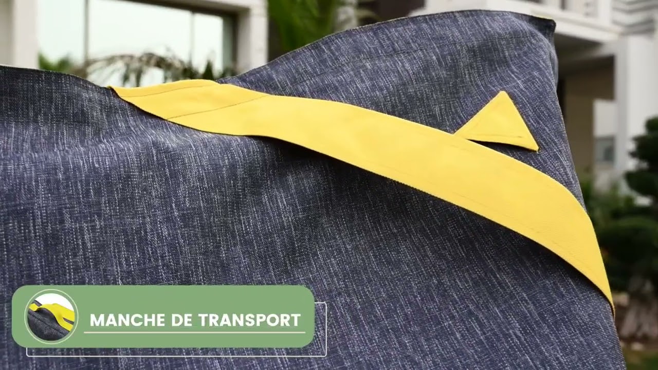 Gardenista Poufs rectangulaire géant pour le Jardin, Pouf XXL confortable BB D93 FR