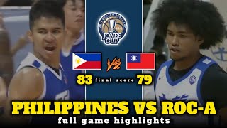 SGA PHILIPPINES vs ROC-A FULL GAME HIGHLIGHTS | JONES CUP CHAMPIONSHIP