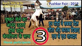 Horse Dance competition, घोड़ा नृत्य प्रतियोगिता, उम्मीदवार नंबर - 3, Pushkar Fair 2019