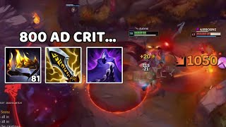 800 Ad Lethality Aatrox With An Infinity Edge For 25% Crit Gamble...