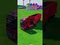 TRANSPORTING BUS, POLICE CARS, DUMP TRUCK, BOX TRUCK, FIRE TRUCK WITH SCANIA TRUCK - FS22