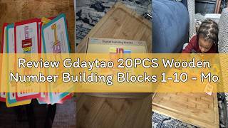 Review Gdaytao 20PCS Wooden Number Building Blocks 1-10 - Montessori Math Stacking Number Blocks Toy