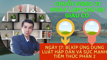Ngày 17: Bí kíp ứng dụng Luật Hấp Dẫn và Sức Mạnh Tiềm Thức phần 2