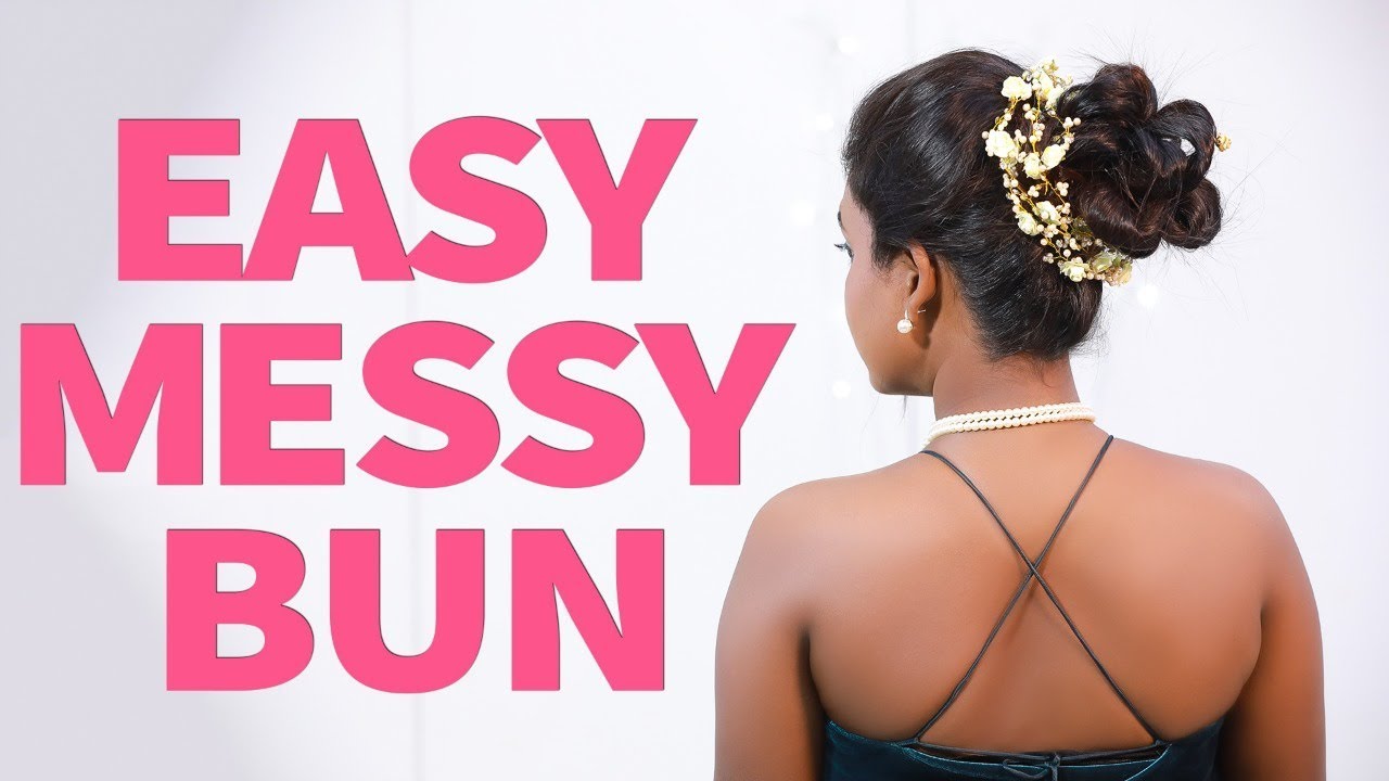 messy bun for reception