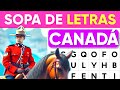 Sopa de Letras Edición "CANADÁ” 🍁🎣🇨🇦 Pupietras Países😣  Adulto Mayor