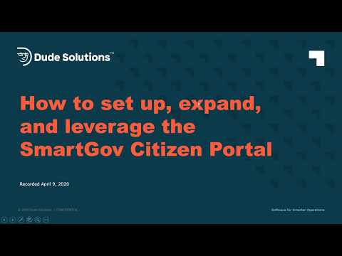 How to set up, expand and leverage the SmartGov Citizen Portal