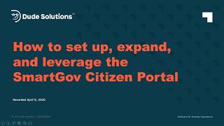 How to set up, expand and leverage the SmartGov Citizen Portal
