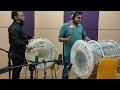 Puneri dhol recording sound check with devdutta manisha baji